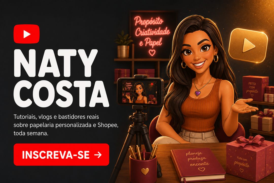 Canal Naty Costa no YouTube: tutoriais, vlogs e bastidores toda semana. Inscreva-se